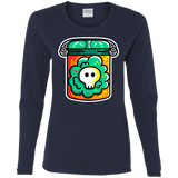 T-Shirts Navy / S Cute Skull In A Jar Women's Long Sleeve T-Shirt