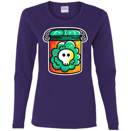 T-Shirts Purple / S Cute Skull In A Jar Women's Long Sleeve T-Shirt