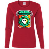 T-Shirts Red / S Cute Skull In A Jar Women's Long Sleeve T-Shirt