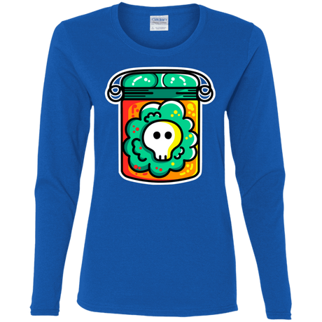 T-Shirts Royal / S Cute Skull In A Jar Women's Long Sleeve T-Shirt