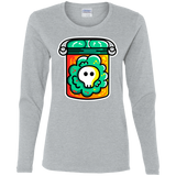 T-Shirts Sport Grey / S Cute Skull In A Jar Women's Long Sleeve T-Shirt