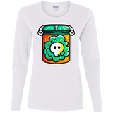 T-Shirts White / S Cute Skull In A Jar Women's Long Sleeve T-Shirt