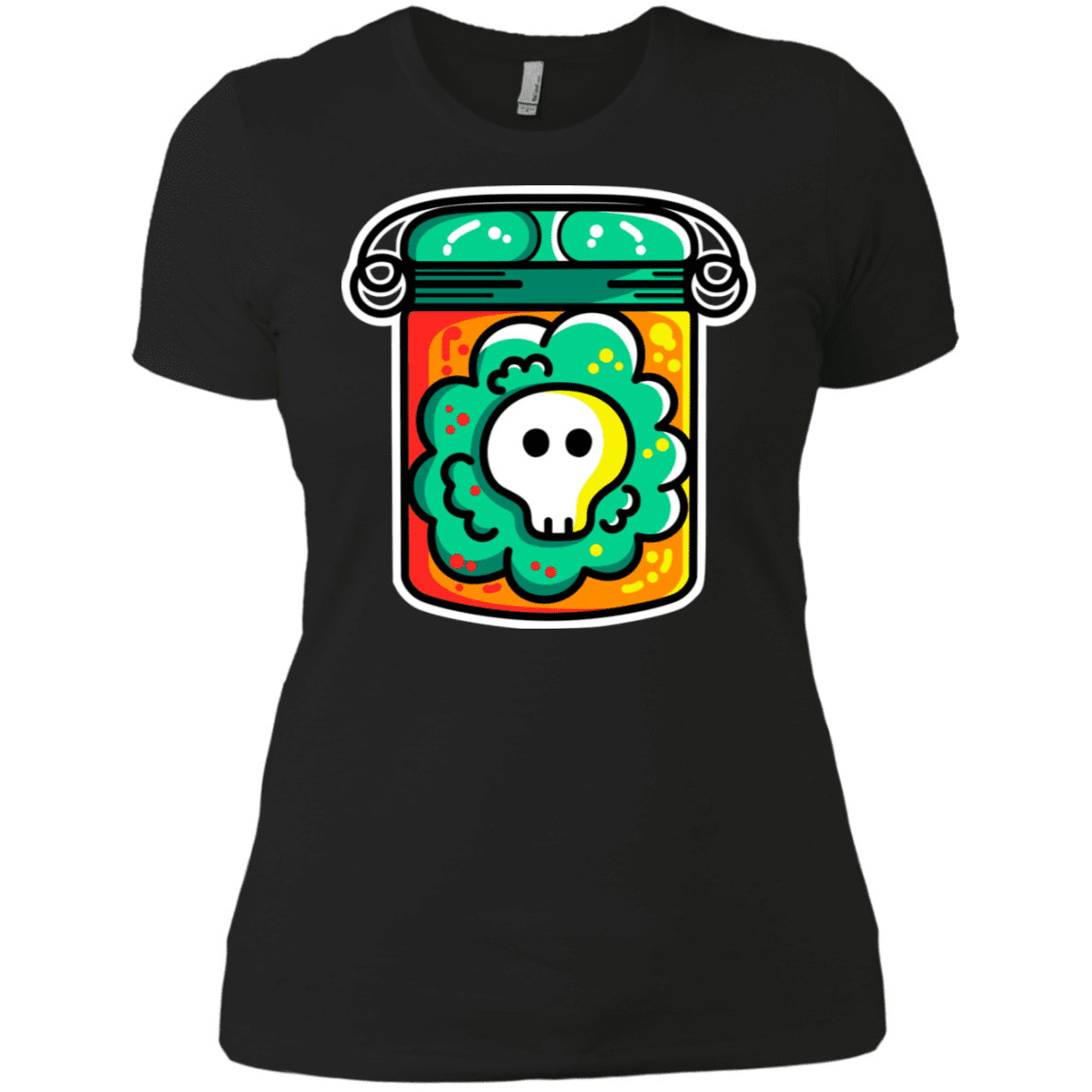 T-Shirts Black / X-Small Cute Skull In A Jar Women's Premium T-Shirt