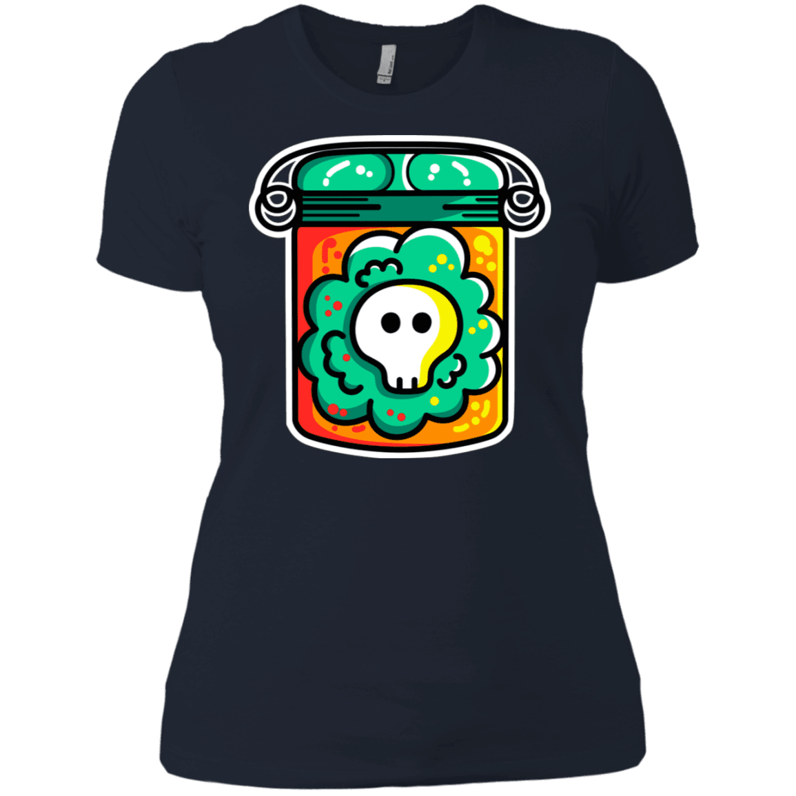 T-Shirts Midnight Navy / X-Small Cute Skull In A Jar Women's Premium T-Shirt