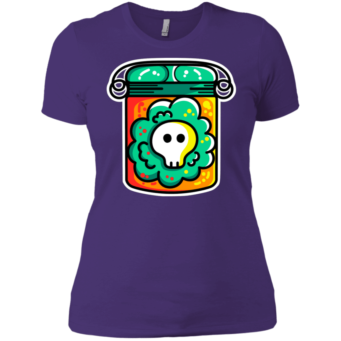 T-Shirts Purple Rush/ / X-Small Cute Skull In A Jar Women's Premium T-Shirt
