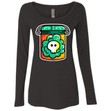 T-Shirts Vintage Black / S Cute Skull In A Jar Women's Triblend Long Sleeve Shirt