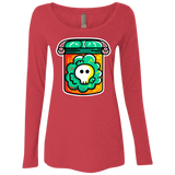 T-Shirts Vintage Red / S Cute Skull In A Jar Women's Triblend Long Sleeve Shirt