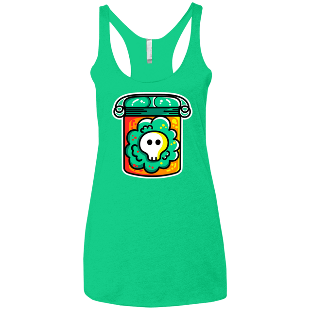 T-Shirts Envy / X-Small Cute Skull In A Jar Women's Triblend Racerback Tank