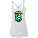 T-Shirts Heather White / X-Small Cute Skull In A Jar Women's Triblend Racerback Tank