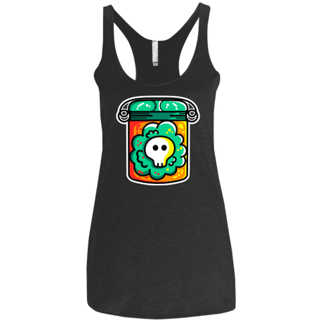 T-Shirts Vintage Black / X-Small Cute Skull In A Jar Women's Triblend Racerback Tank