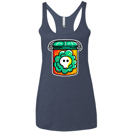 T-Shirts Vintage Navy / X-Small Cute Skull In A Jar Women's Triblend Racerback Tank