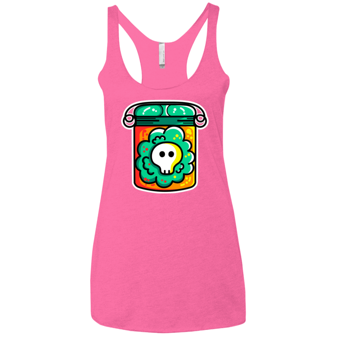 T-Shirts Vintage Pink / X-Small Cute Skull In A Jar Women's Triblend Racerback Tank
