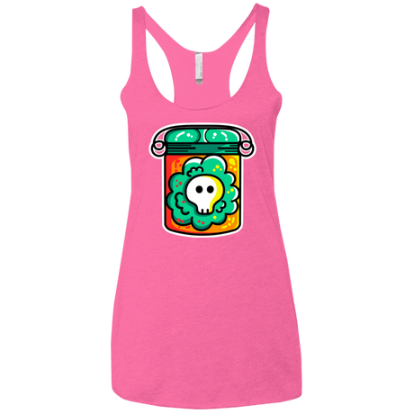 T-Shirts Vintage Pink / X-Small Cute Skull In A Jar Women's Triblend Racerback Tank