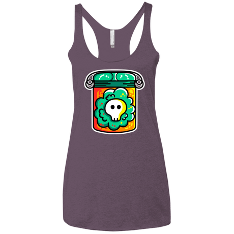 T-Shirts Vintage Purple / X-Small Cute Skull In A Jar Women's Triblend Racerback Tank