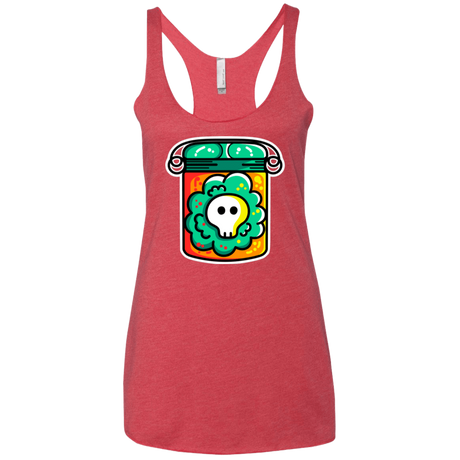 T-Shirts Vintage Red / X-Small Cute Skull In A Jar Women's Triblend Racerback Tank