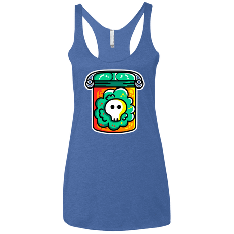 T-Shirts Vintage Royal / X-Small Cute Skull In A Jar Women's Triblend Racerback Tank