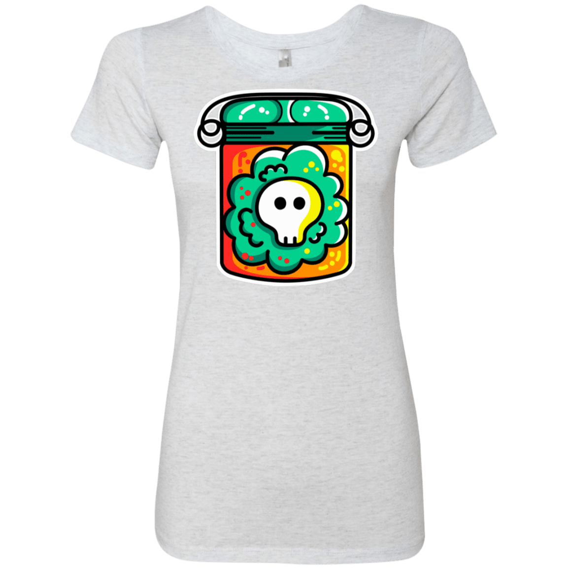 T-Shirts Heather White / S Cute Skull In A Jar Women's Triblend T-Shirt