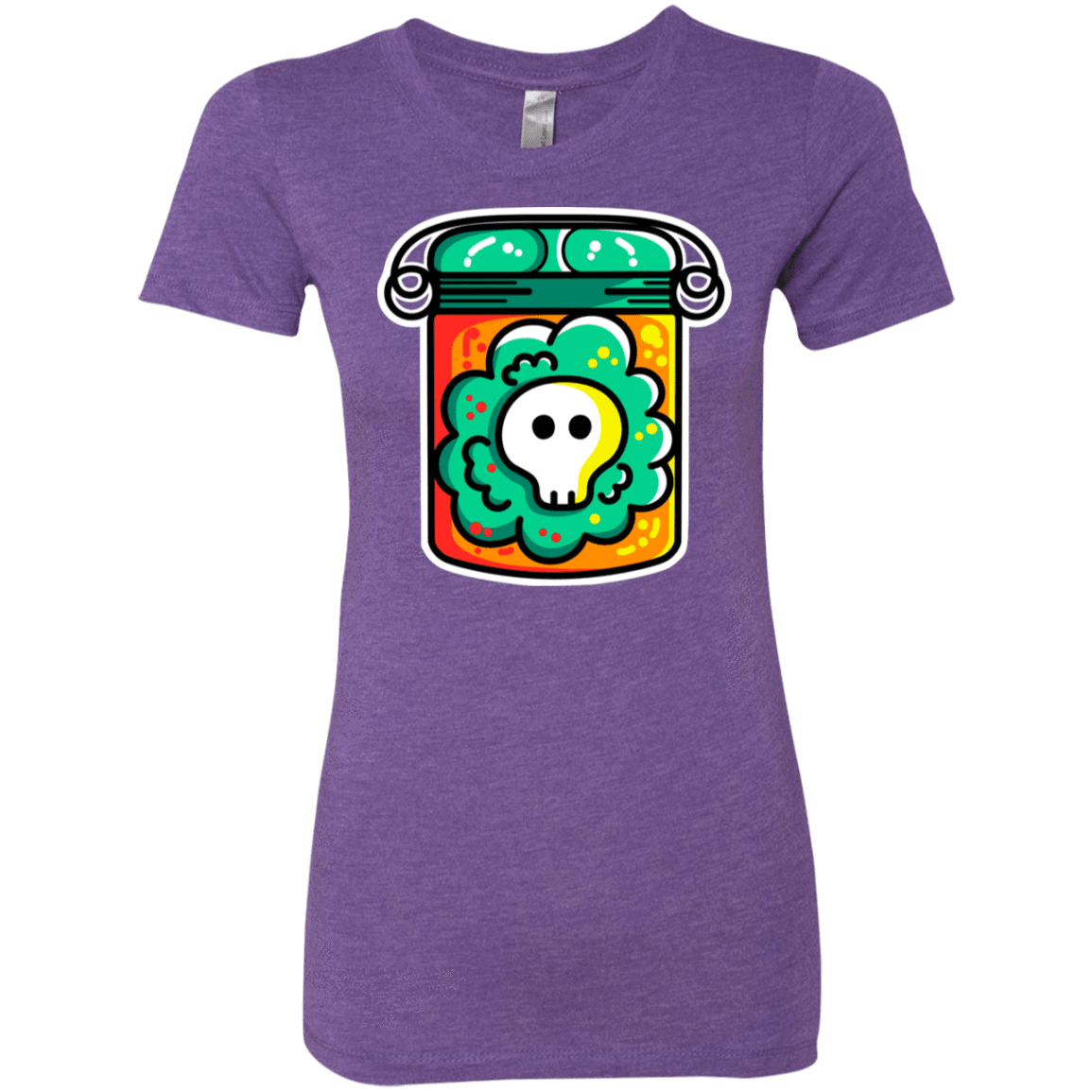 T-Shirts Purple Rush / S Cute Skull In A Jar Women's Triblend T-Shirt