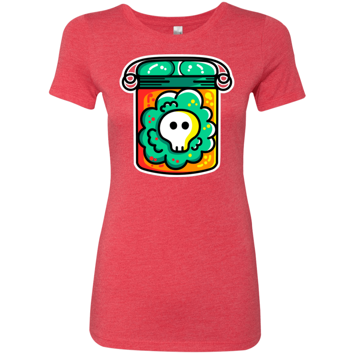 T-Shirts Vintage Red / S Cute Skull In A Jar Women's Triblend T-Shirt