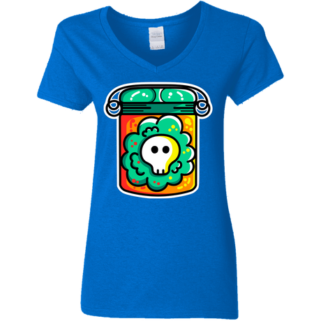 T-Shirts Royal / S Cute Skull In A Jar Women's V-Neck T-Shirt