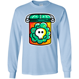 T-Shirts Light Blue / YS Cute Skull In A Jar Youth Long Sleeve T-Shirt