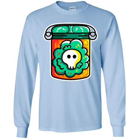 T-Shirts Light Blue / YS Cute Skull In A Jar Youth Long Sleeve T-Shirt