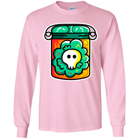 T-Shirts Light Pink / YS Cute Skull In A Jar Youth Long Sleeve T-Shirt