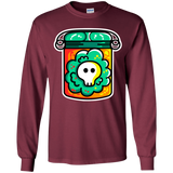 T-Shirts Maroon / YS Cute Skull In A Jar Youth Long Sleeve T-Shirt