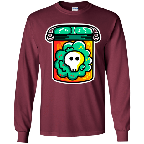 T-Shirts Maroon / YS Cute Skull In A Jar Youth Long Sleeve T-Shirt