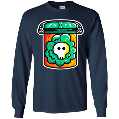 T-Shirts Navy / YS Cute Skull In A Jar Youth Long Sleeve T-Shirt