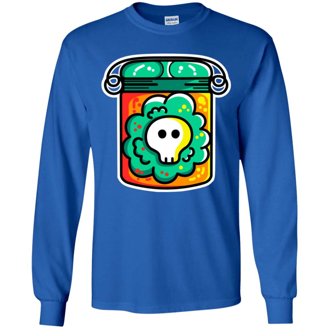 T-Shirts Royal / YS Cute Skull In A Jar Youth Long Sleeve T-Shirt