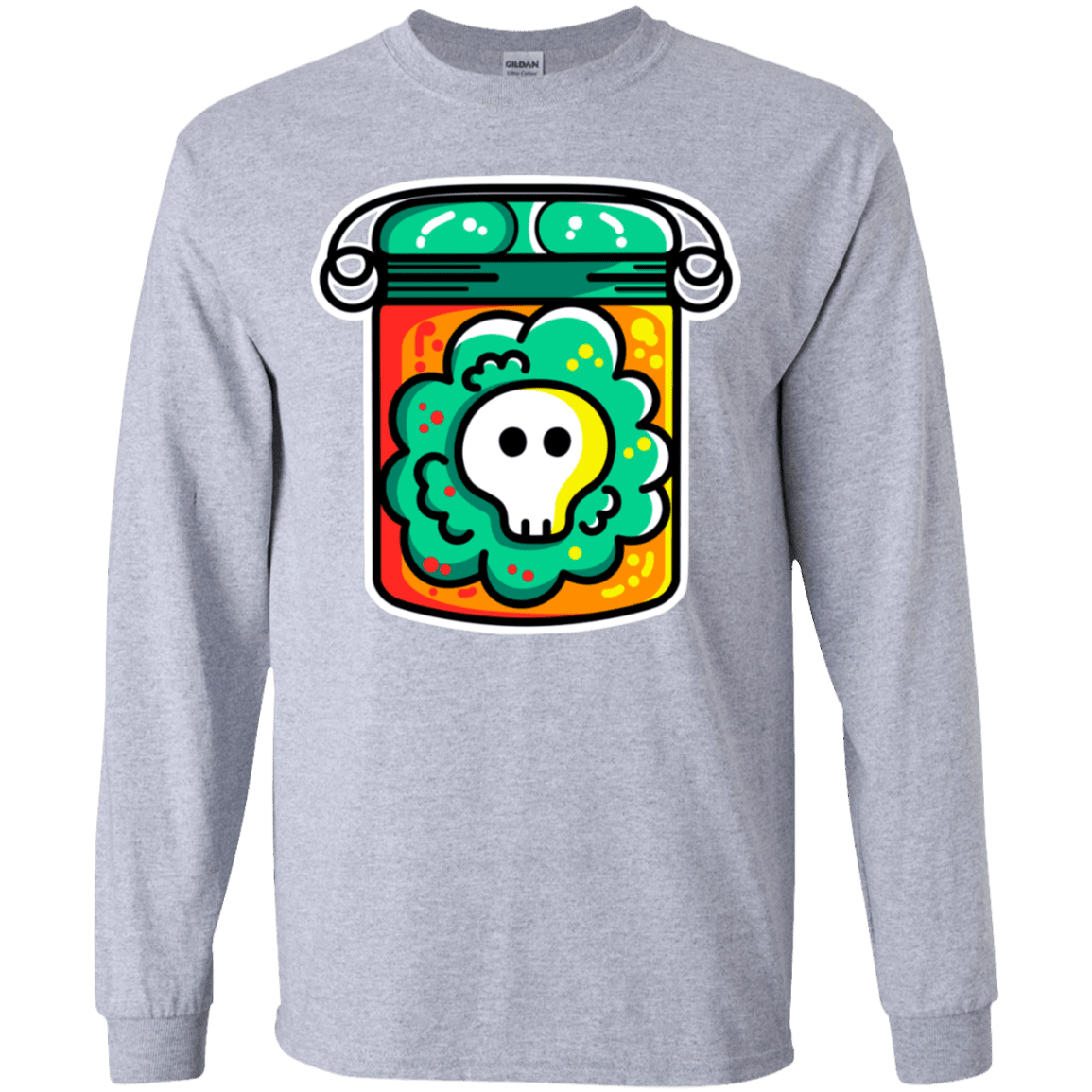 T-Shirts Sport Grey / YS Cute Skull In A Jar Youth Long Sleeve T-Shirt