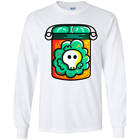 T-Shirts White / YS Cute Skull In A Jar Youth Long Sleeve T-Shirt