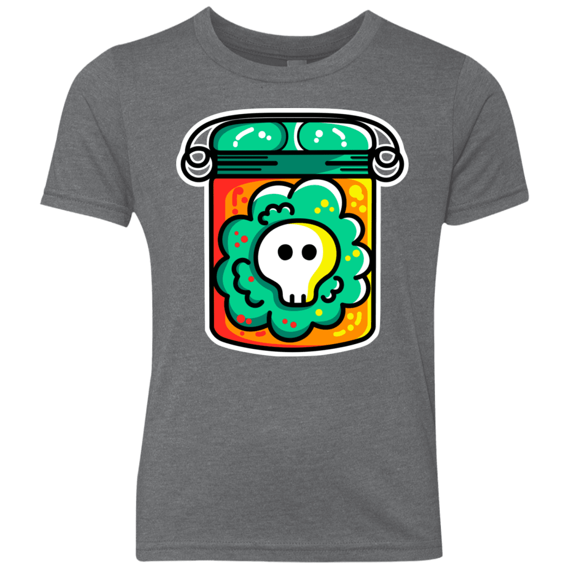 T-Shirts Premium Heather / YXS Cute Skull In A Jar Youth Triblend T-Shirt