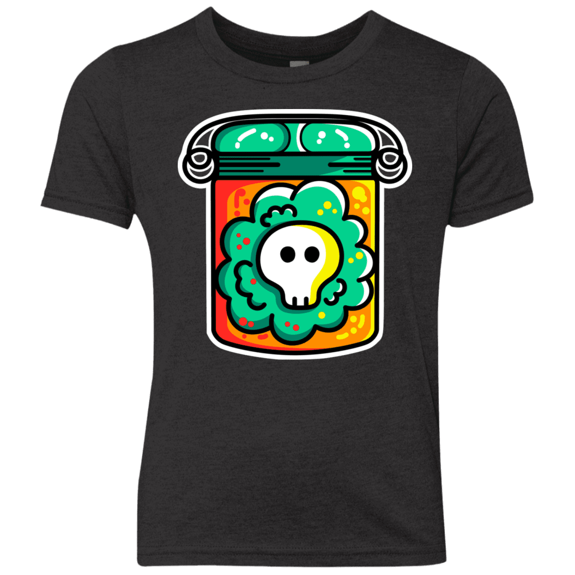 T-Shirts Vintage Black / YXS Cute Skull In A Jar Youth Triblend T-Shirt