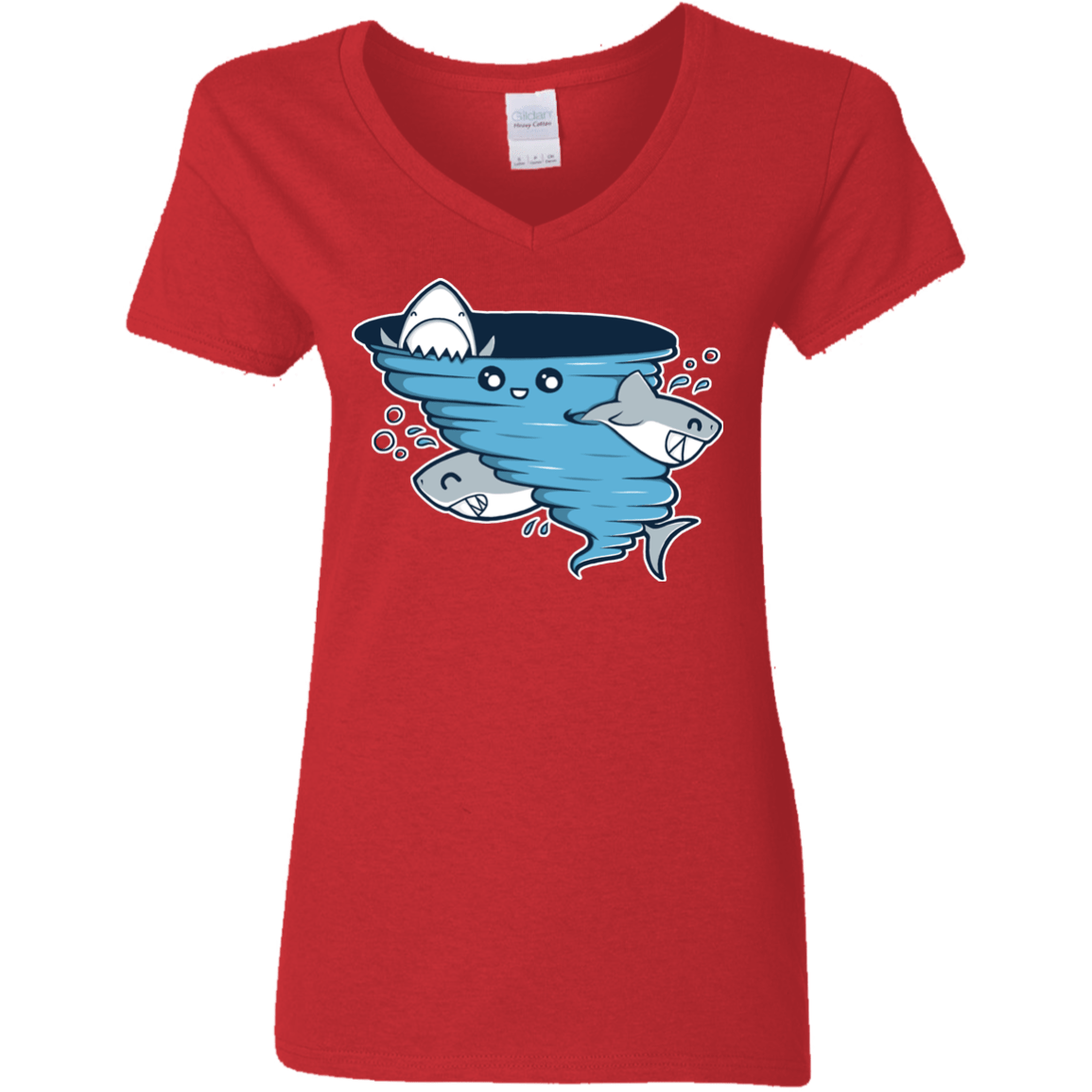 T-Shirts Red / S Cutenado Women's V-Neck T-Shirt