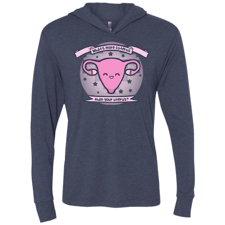 T-Shirts Vintage Navy / X-Small Cuterus Triblend Long Sleeve Hoodie Tee