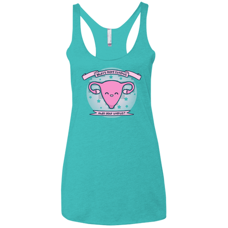 T-Shirts Tahiti Blue / X-Small Cuterus Women's Triblend Racerback Tank