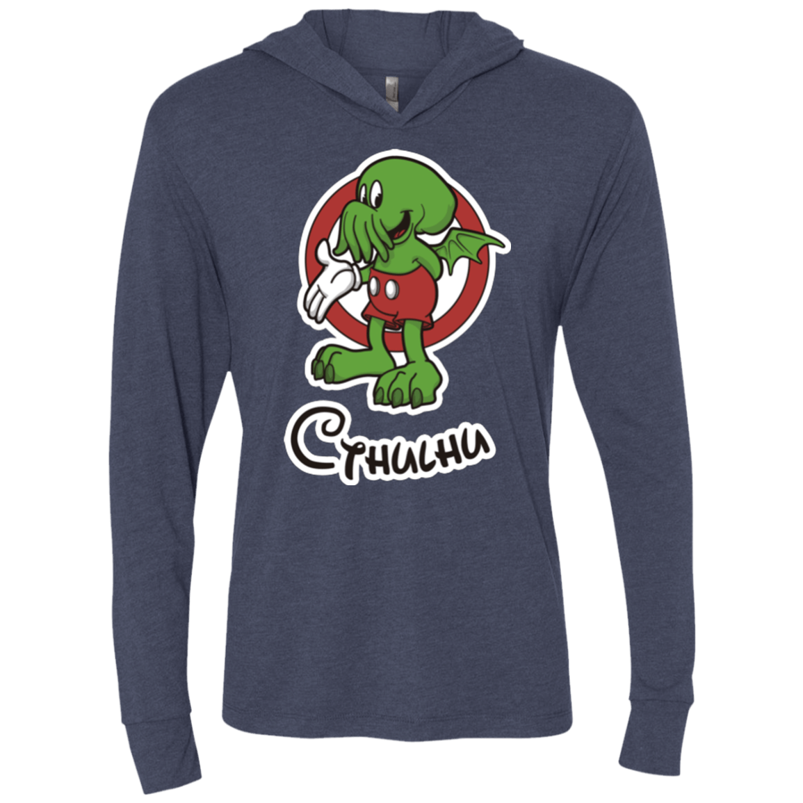 T-Shirts Vintage Navy / X-Small Cutethulhu Triblend Long Sleeve Hoodie Tee