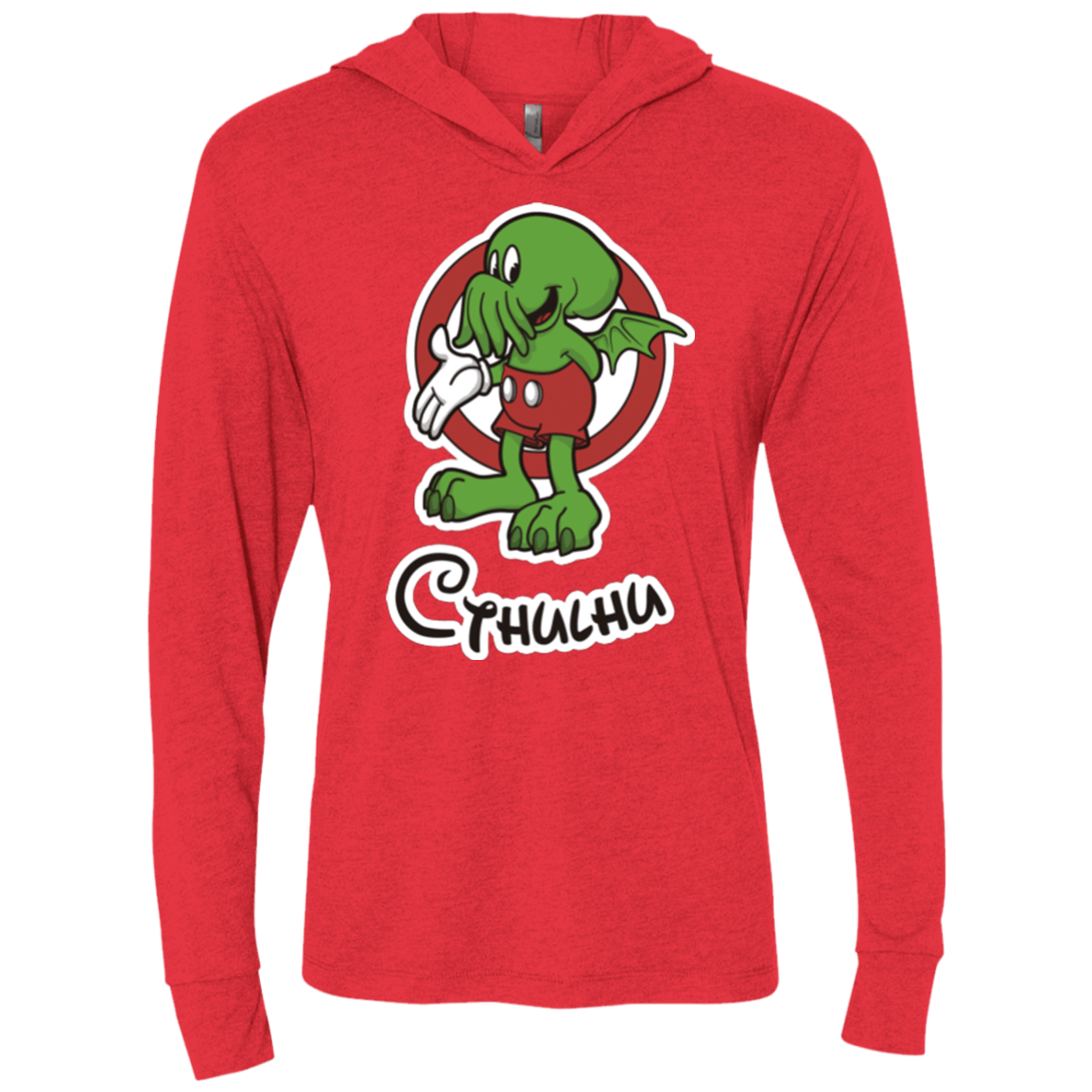 T-Shirts Vintage Red / X-Small Cutethulhu Triblend Long Sleeve Hoodie Tee