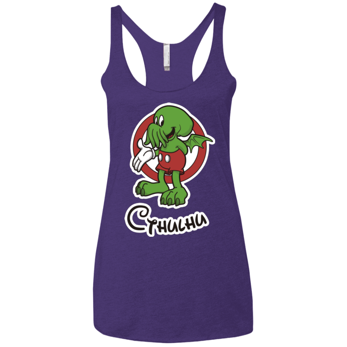T-Shirts Purple / X-Small Cutethulhu Women's Triblend Racerback Tank
