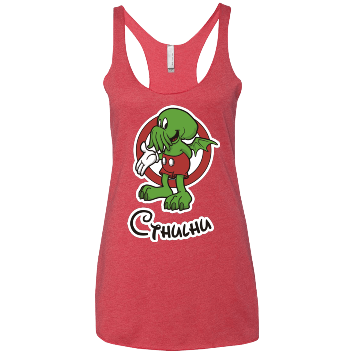 T-Shirts Vintage Red / X-Small Cutethulhu Women's Triblend Racerback Tank