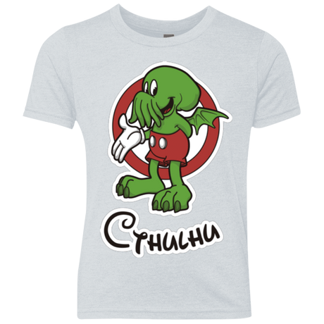 T-Shirts Heather White / YXS Cutethulhu Youth Triblend T-Shirt