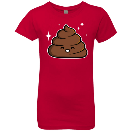 T-Shirts Red / YXS Cutie Poop Girls Premium T-Shirt