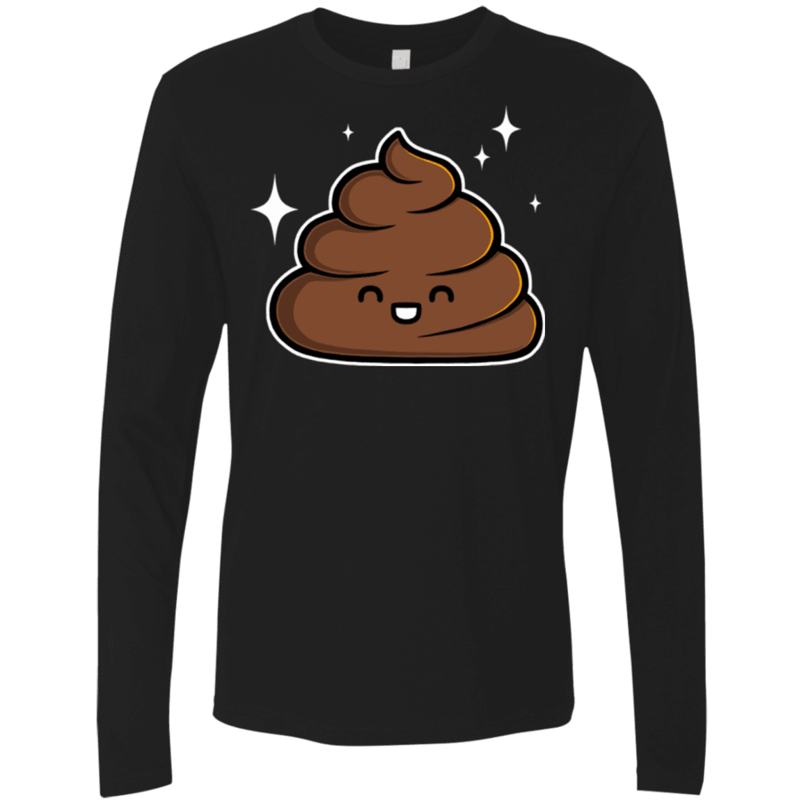 T-Shirts Black / Small Cutie Poop Men's Premium Long Sleeve