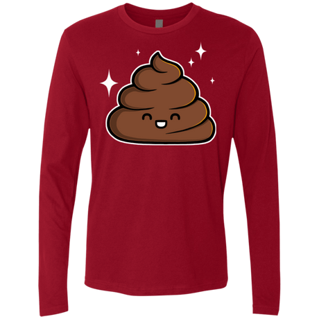 T-Shirts Cardinal / Small Cutie Poop Men's Premium Long Sleeve