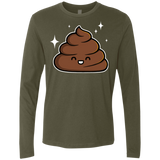 T-Shirts Military Green / Small Cutie Poop Men's Premium Long Sleeve