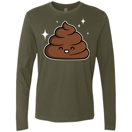 T-Shirts Military Green / Small Cutie Poop Men's Premium Long Sleeve