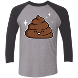 T-Shirts Premium Heather/ Vintage Black / X-Small Cutie Poop Men's Triblend 3/4 Sleeve