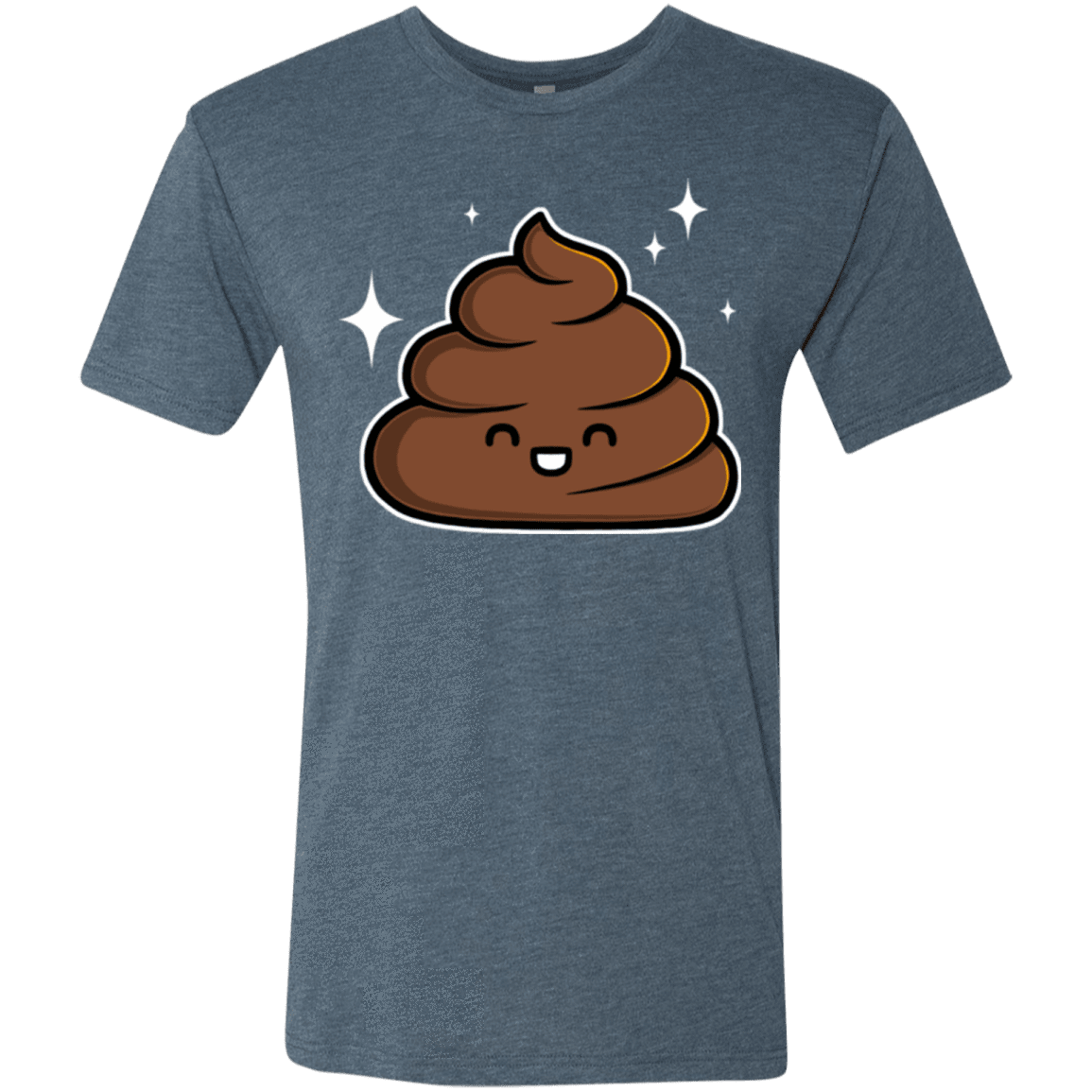 T-Shirts Indigo / Small Cutie Poop Men's Triblend T-Shirt